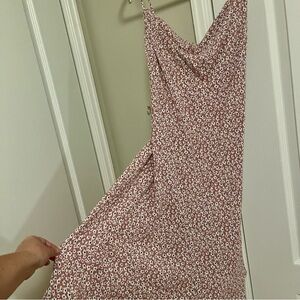 Abercrombie & Fitch | Floral Cowl Neck Criss Cross Strappy Dress | Size Large